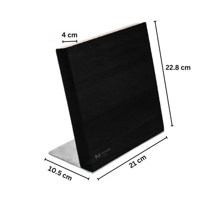 Set 4 cutite profesionale cu suport magnetic, Naimeed D6832, Negru
