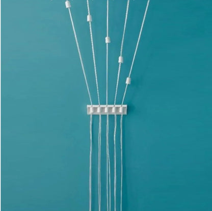 Uscator rufe de tavan, metalic, 5 bare, Naimeed D6840, 180x50x320cm, Alb