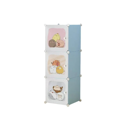 Dulap Modular Copii, 3 Usi, Naimeed D6843, 110x35x35 cm, Albastru