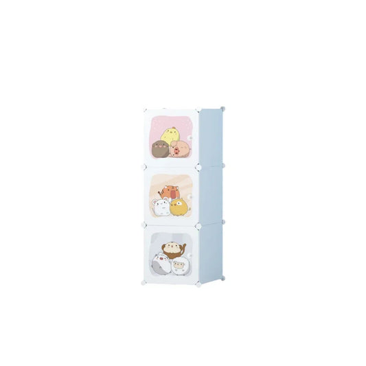 Dulap Modular Copii, 3 Usi, Naimeed D6845, 110x35x35 cm, Alb