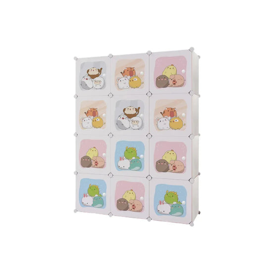 Dulap Modular Copii, 12 Usi, Naimeed D6866, 148x110x37 cm, Alb