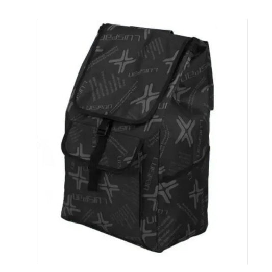 Carucior cumparaturi pliabil cu 2 roti rezistente si sac textil, detasabil cu 2 buzunare laterale, Naimeed D6873, capacitate 49L, 100x45x34cm, Negru