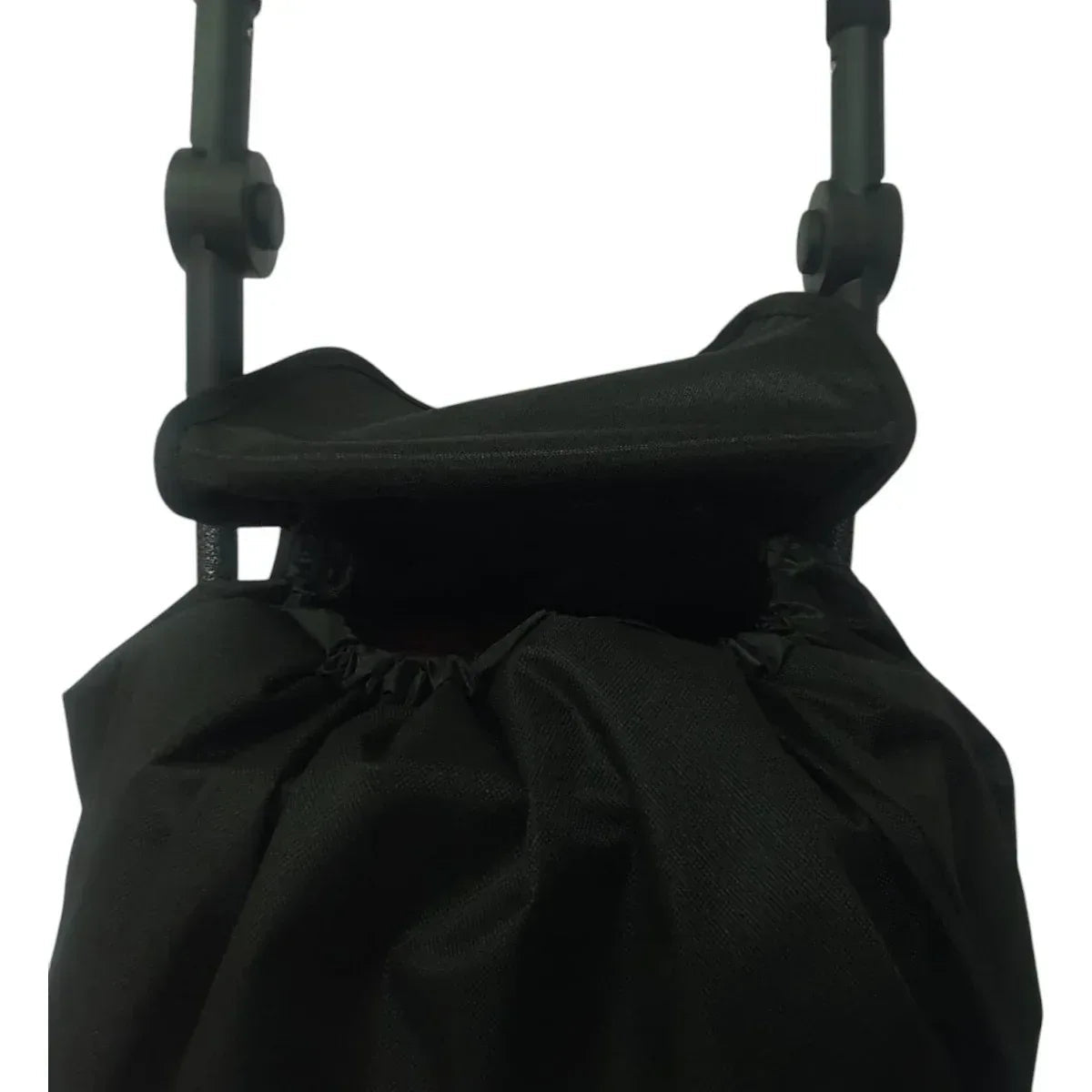 Carucior cumparaturi pliabil cu 4 roti rezistente si sac textil, detasabil cu 2 buzunare laterale, Naimeed D6874, capacitate 43.5L, 106x42x28cm, Negru