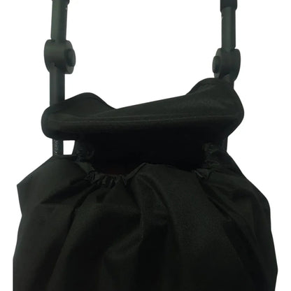 Carucior cumparaturi pliabil cu 4 roti rezistente si sac textil, detasabil cu 2 buzunare laterale, Naimeed D6874, capacitate 43.5L, 106x42x28cm, Negru