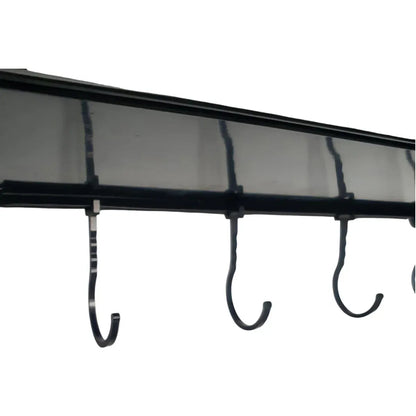 Suport multifunctional cu 5 carlige si sistem de prindere versatil, Naimeed D6164, Negru