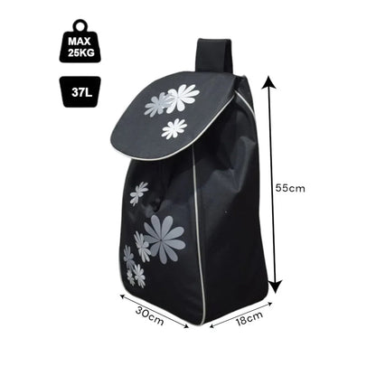 Husa rezerva, Naimeed D6875, pentru carucioarele de cumparaturi, orginal pentru carut modelul D4942, 37 L, Negru