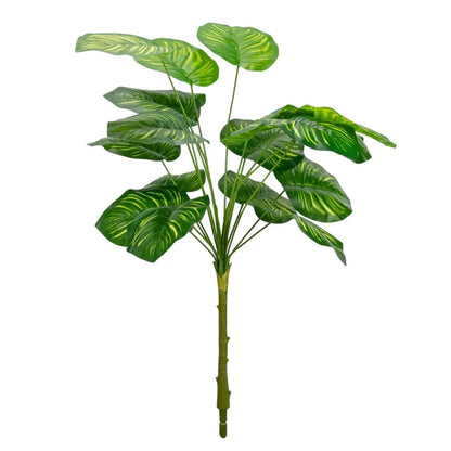 Planta decorativa artificiala, fara ghiveci, tip Philodendron Birkin, Naimeed D6944, 88 cm, Verde
