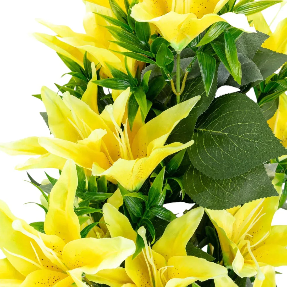 Planta decorativa artificiala, fara ghiveci, tip Crin, Naimeed D6957, 102 cm, Galben