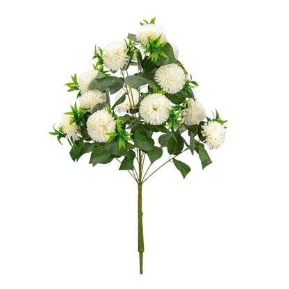Planta decorativa artificiala, fara ghiveci, tip Crizantema, Naimeed D6961, 105 cm, Alb
