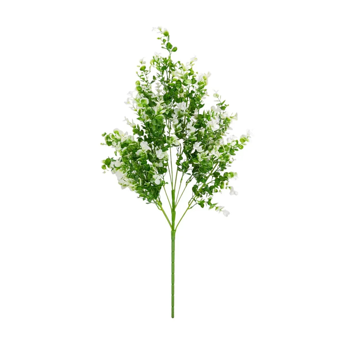 Planta decorativa artificiala, fara ghiveci, tip Eucalipt, Naimeed D6963, 80 cm, Alb