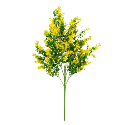 Planta decorativa artificiala, fara ghiveci, tip Eucalipt, Naimeed D6963, 80 cm, Galben