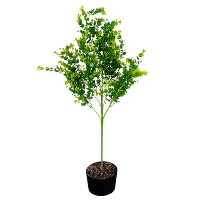 Planta decorativa artificiala, fara ghiveci, tip Eucalipt, Naimeed D6963, 80 cm, Verde