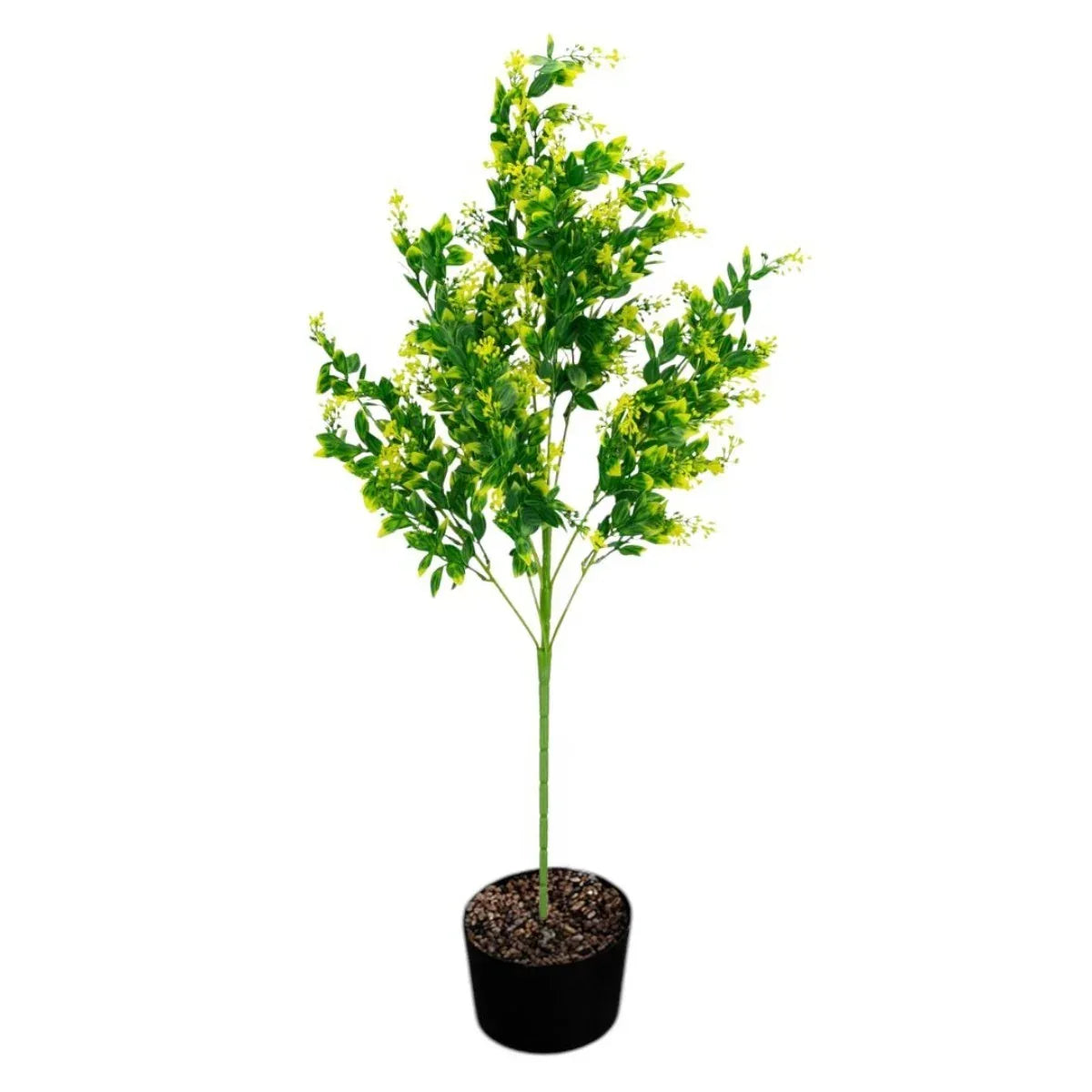Planta decorativa artificiala, fara ghiveci, tip Buxus, Naimeed D6964, 80 cm, Galben