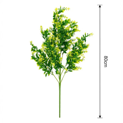 Planta decorativa artificiala, fara ghiveci, tip Buxus, Naimeed D6964, 80 cm, Galben