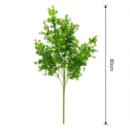 Planta decorativa artificiala, fara ghiveci, tip Buxus, Naimeed D6965, 80 cm, Verde