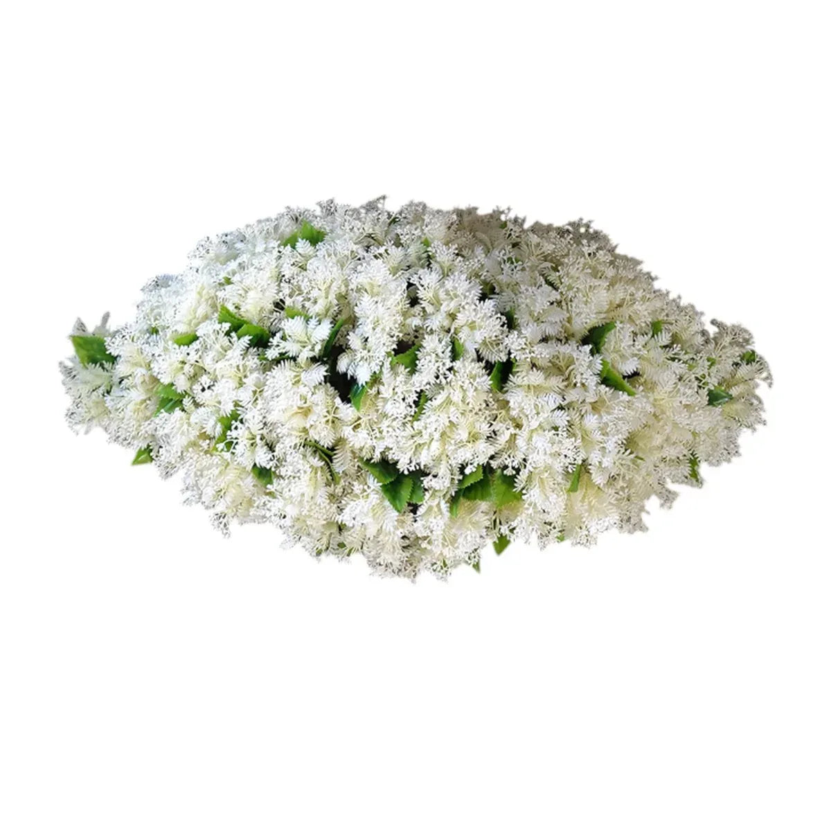Planta decorativa artificiala, fara ghiveci, tip Buxus, Naimeed D6968, 80x40 cm, Alb