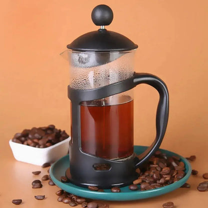 Infuzor de Cafea si Ceai French Press, Capacitate 600ml, Naimeed D6969, Sticla/Otel inoxidabil