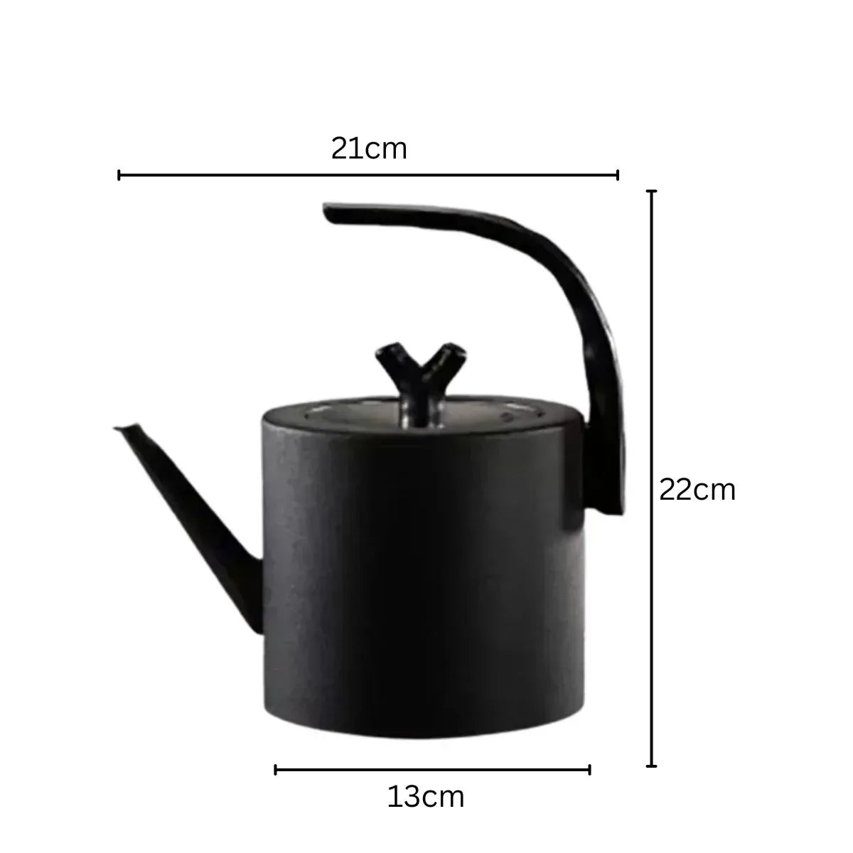 Ceainic cu capac, design elegant, otel inoxidabil/plastic, 1500ml, 22x21x13cm, Naimeed D6977, Negru