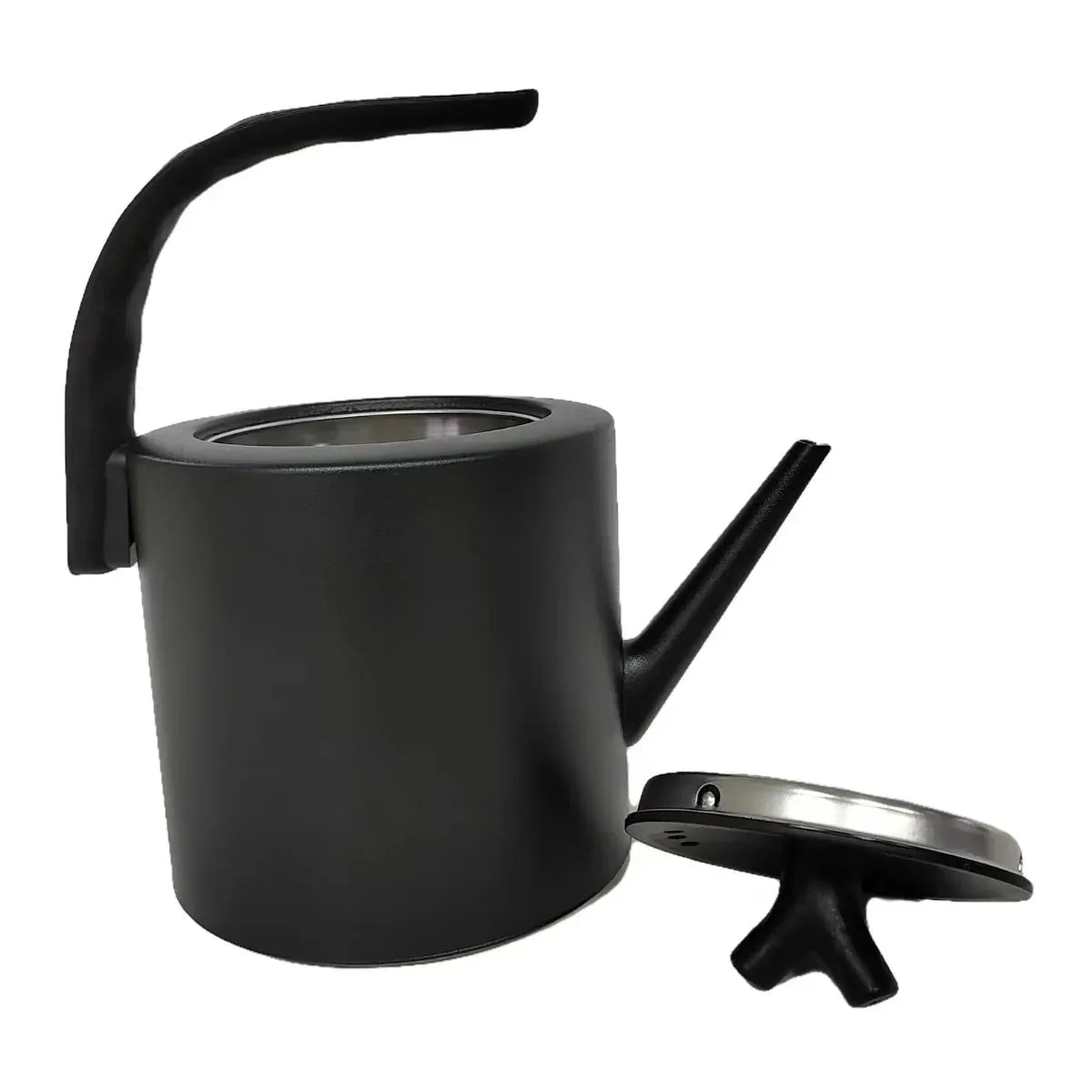 Ceainic cu capac, design elegant, otel inoxidabil/plastic, 1500ml, 22x21x13cm, Naimeed D6977, Negru