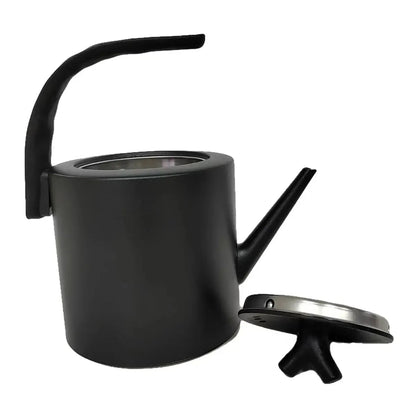 Ceainic cu capac, design elegant, otel inoxidabil/plastic, 1500ml, 22x21x13cm, Naimeed D6977, Negru