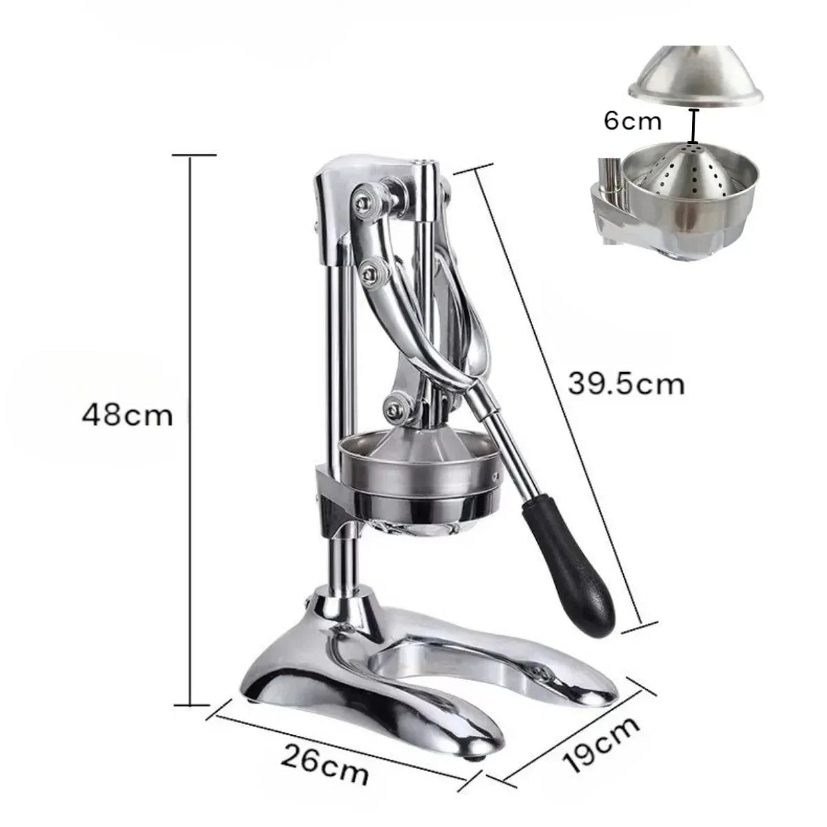 Presa manuala pentru citrice, Naimeed D7006, 48x26x19.5cm, Argintiu