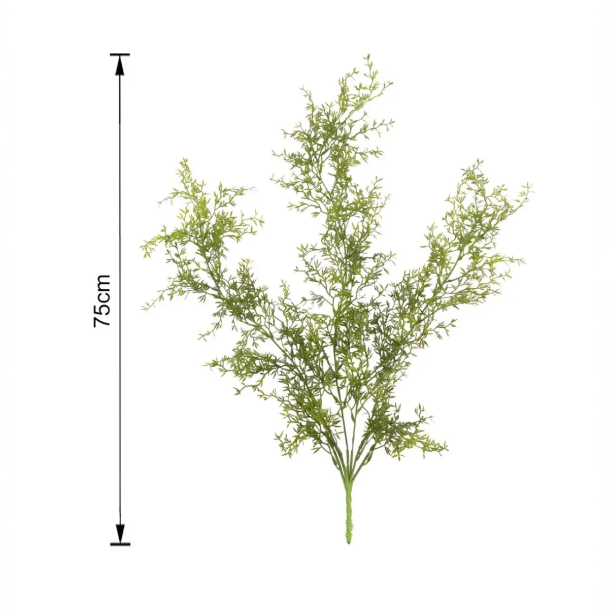 Set 2 plante artificiale curgatoare, 7 fire, lungime 75cm, Naimeed D7013, Verde inchis