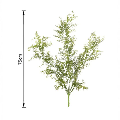 Set 2 plante artificiale curgatoare, 7 fire, lungime 75cm, Naimeed D7013, Verde inchis