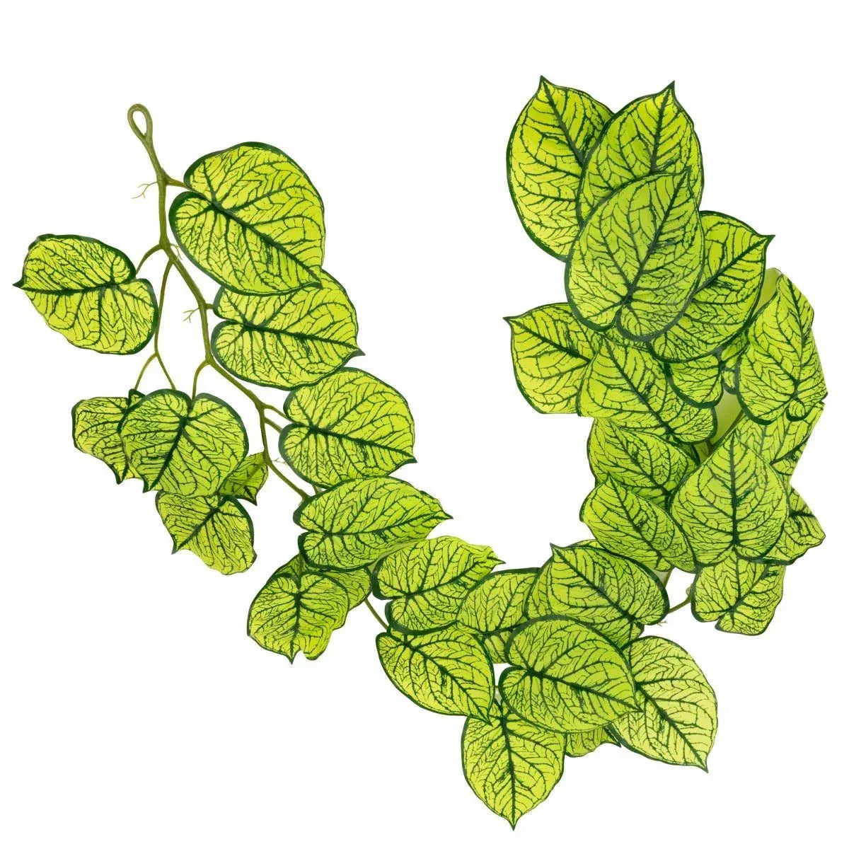 Ghirlanda artificiala cu 28 frunze, tip Epipremnum,  Naimeed D7021, 1.7m, Verde