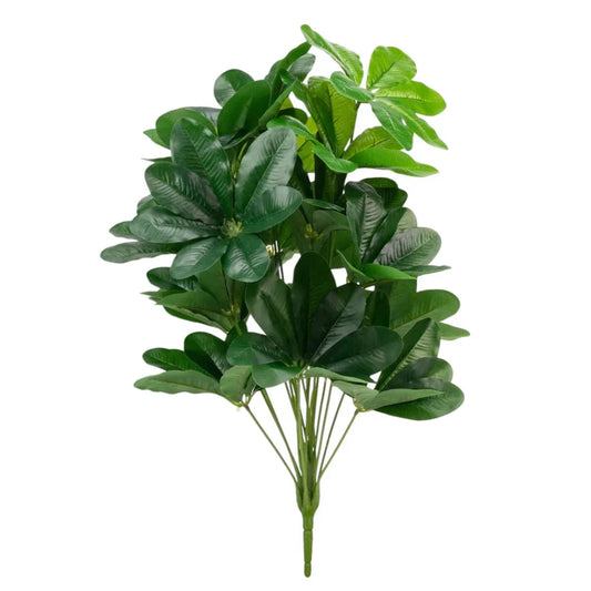 Planta decorativa artificiala, fara ghiveci, tip Schefflera, Naimeed D7025, 90 cm, Verde