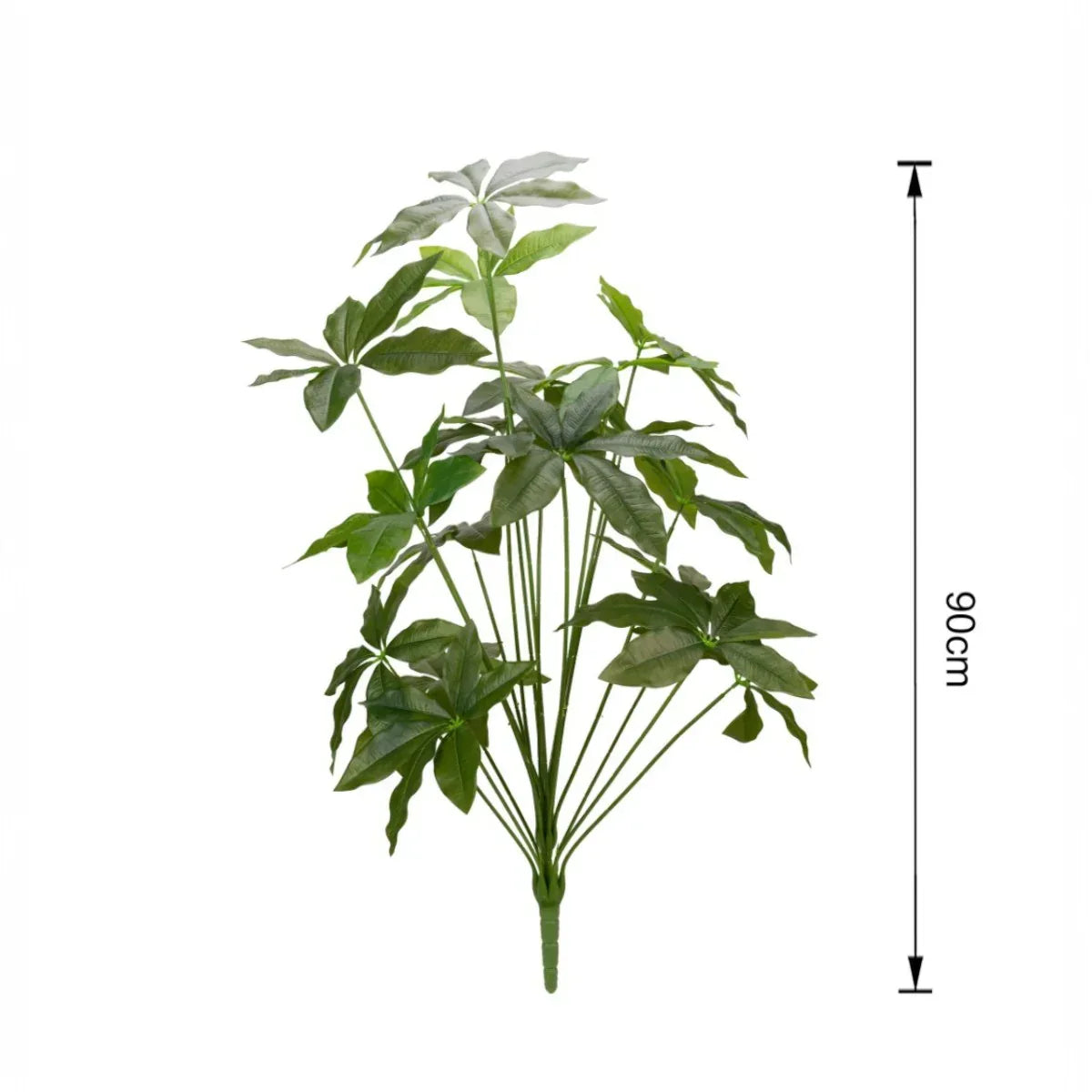 Planta decorativa artificiala, fara ghiveci, tip Pachira, Naimeed D7027, 90 cm, Verde