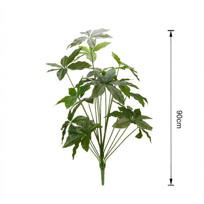 Planta decorativa artificiala, fara ghiveci, tip Pachira, Naimeed D7027, 90 cm, Verde