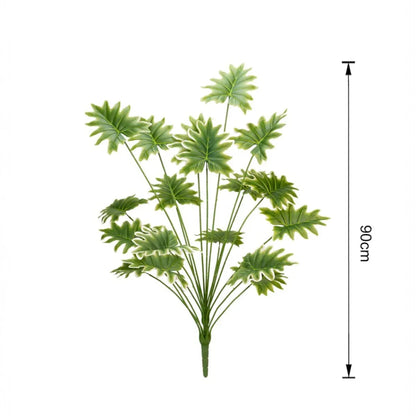 Planta decorativa artificiala, fara ghiveci, tip Philodendron , Naimeed D7028, 90 cm, Verde