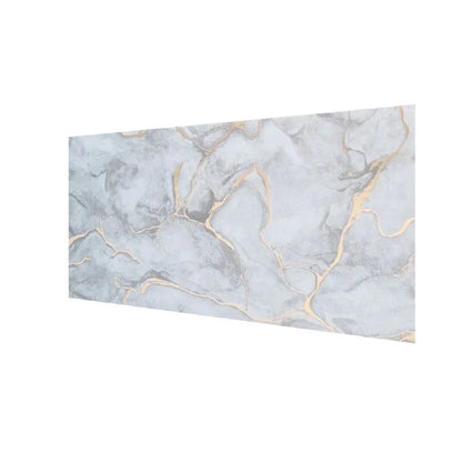 Set 6 panouri decorative autoadezive cu folie de aluminiu, efect marmura,  suprafata acoperita 1.08 m², Naimeed D7106, 60x30 cm, Gri
