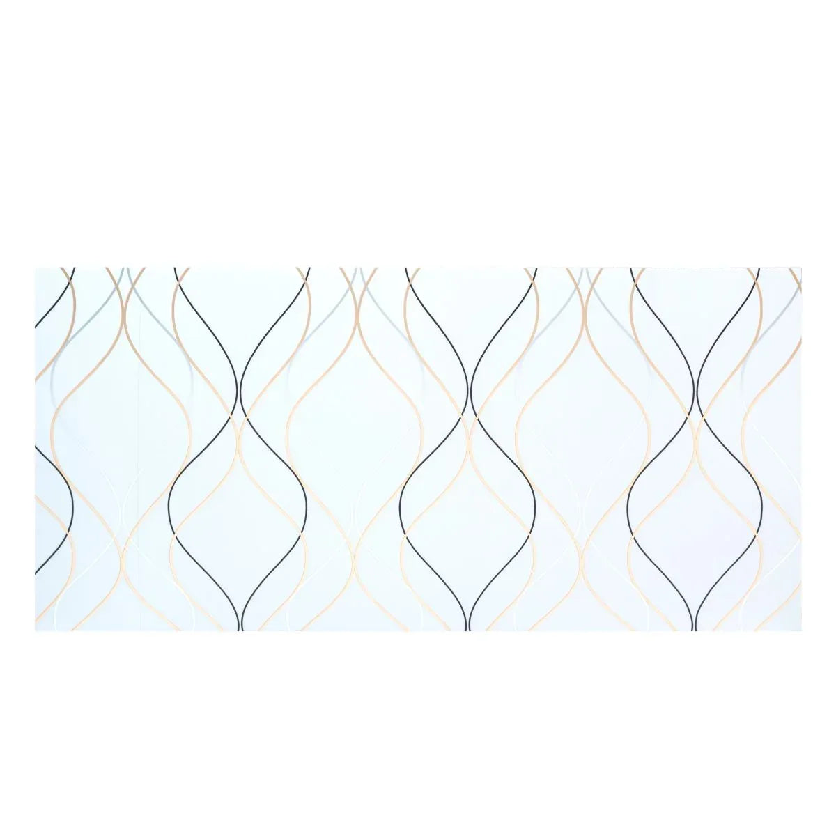 Set 6 panouri decorative autoadezive cu folie de aluminiu, efect marmura,  suprafata acoperita 1.08 m², Naimeed D7110, 60x30 cm, Alb