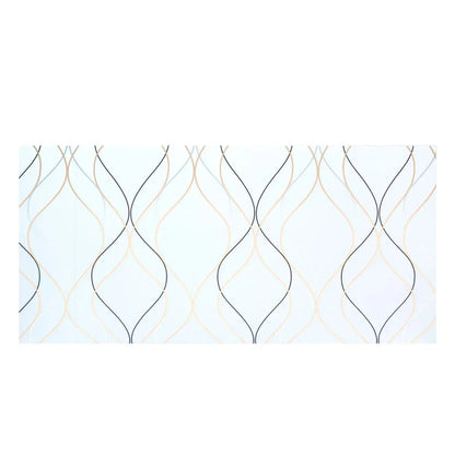 Set 6 panouri decorative autoadezive cu folie de aluminiu, efect marmura,  suprafata acoperita 1.08 m², Naimeed D7110, 60x30 cm, Alb
