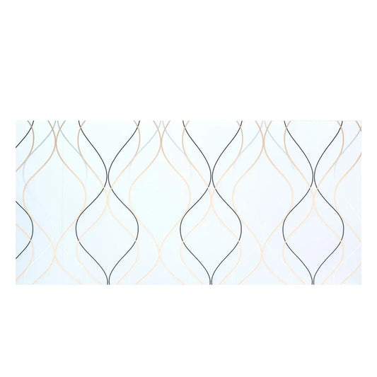 Set 6 panouri decorative autoadezive cu folie de aluminiu, efect marmura,  suprafata acoperita 1.08 m², Naimeed D7110, 60x30 cm, Alb