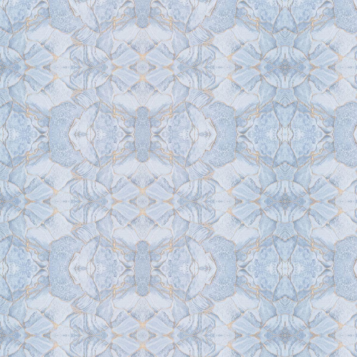 Set 6 panouri decorative autoadezive cu folie de aluminiu, efect marmura,  suprafata acoperita 1.08 m², Naimeed D7112, 60x30 cm, Albastru