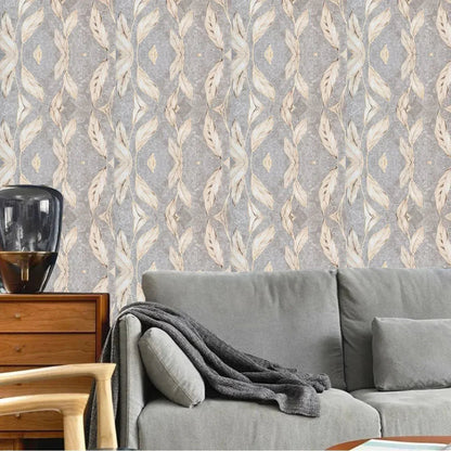 Set 6 panouri decorative autoadezive cu folie de aluminiu, efect marmura,  suprafata acoperita 1.08 m², Naimeed D7114, 60x30 cm, Gri