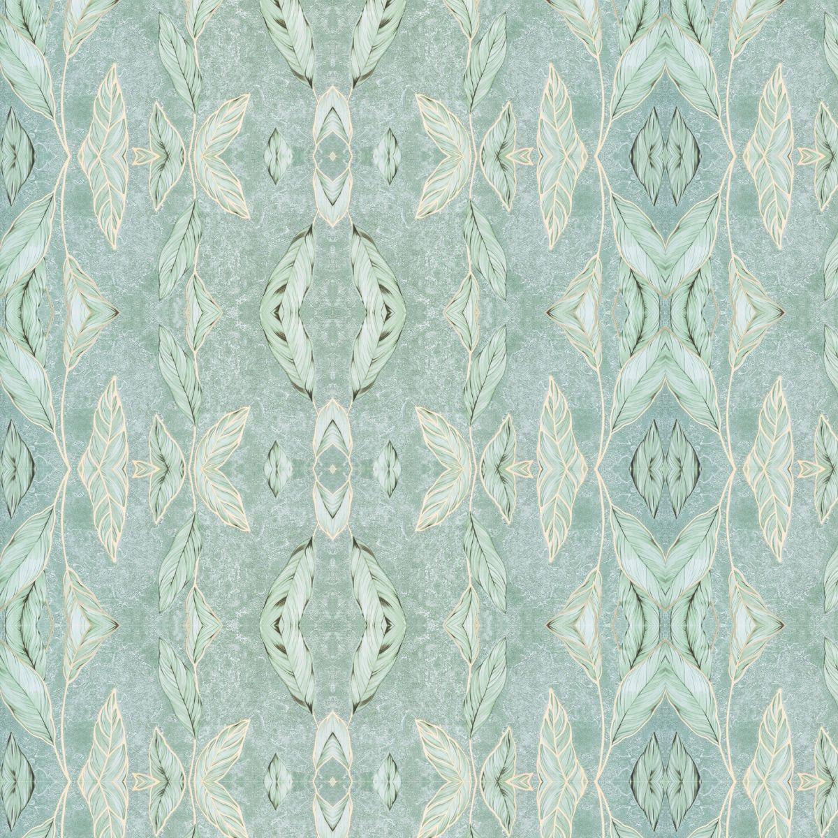 Set 6 panouri decorative autoadezive cu folie de aluminiu, efect marmura,  suprafata acoperita 1.08 m², Naimeed D7115, 60x30 cm, Verde