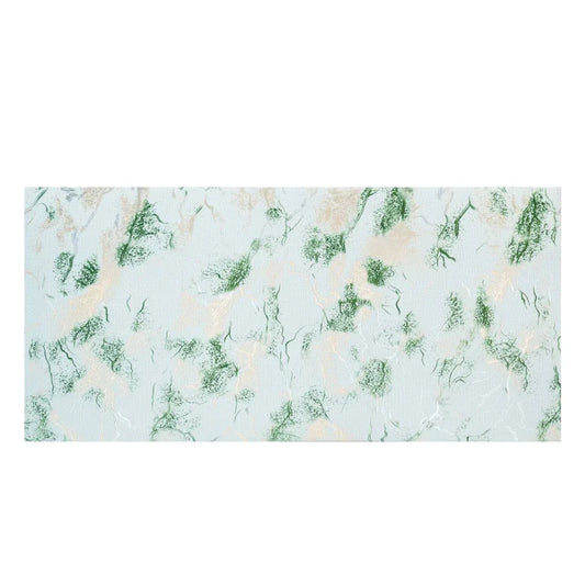 Set 6 panouri decorative autoadezive cu folie de aluminiu, efect marmura,  suprafata acoperita 1.08 m², Naimeed D7117, 60x30 cm, Verde