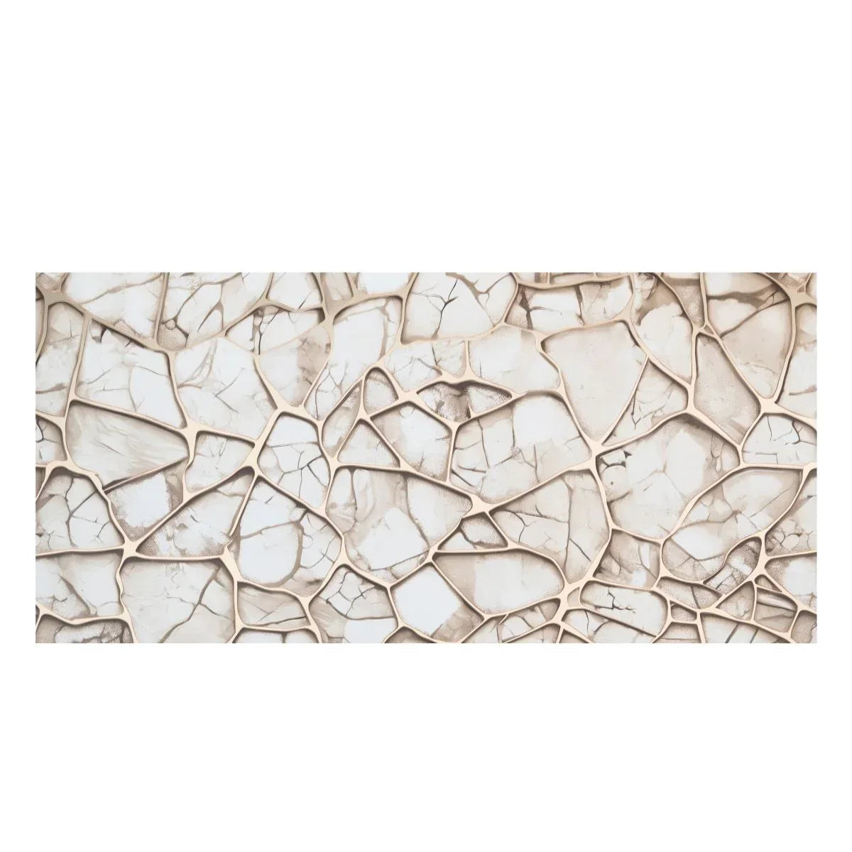Set 6 panouri decorative autoadezive cu folie de aluminiu, efect marmura,  suprafata acoperita 1.08 m², Naimeed D7120, 60x30 cm, Bej