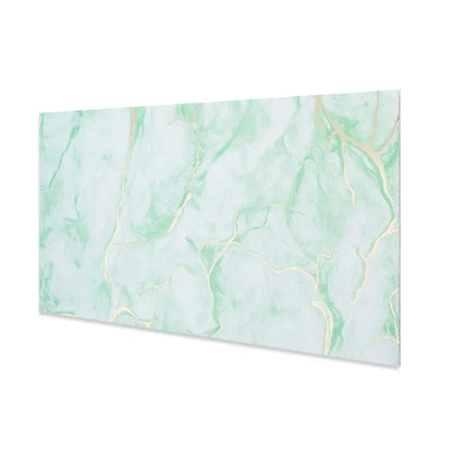 Set 6 panouri decorative autoadezive cu folie de aluminiu, efect marmura,  suprafata acoperita 1.08 m², Naimeed D7122, 60x30 cm, Verde deschis