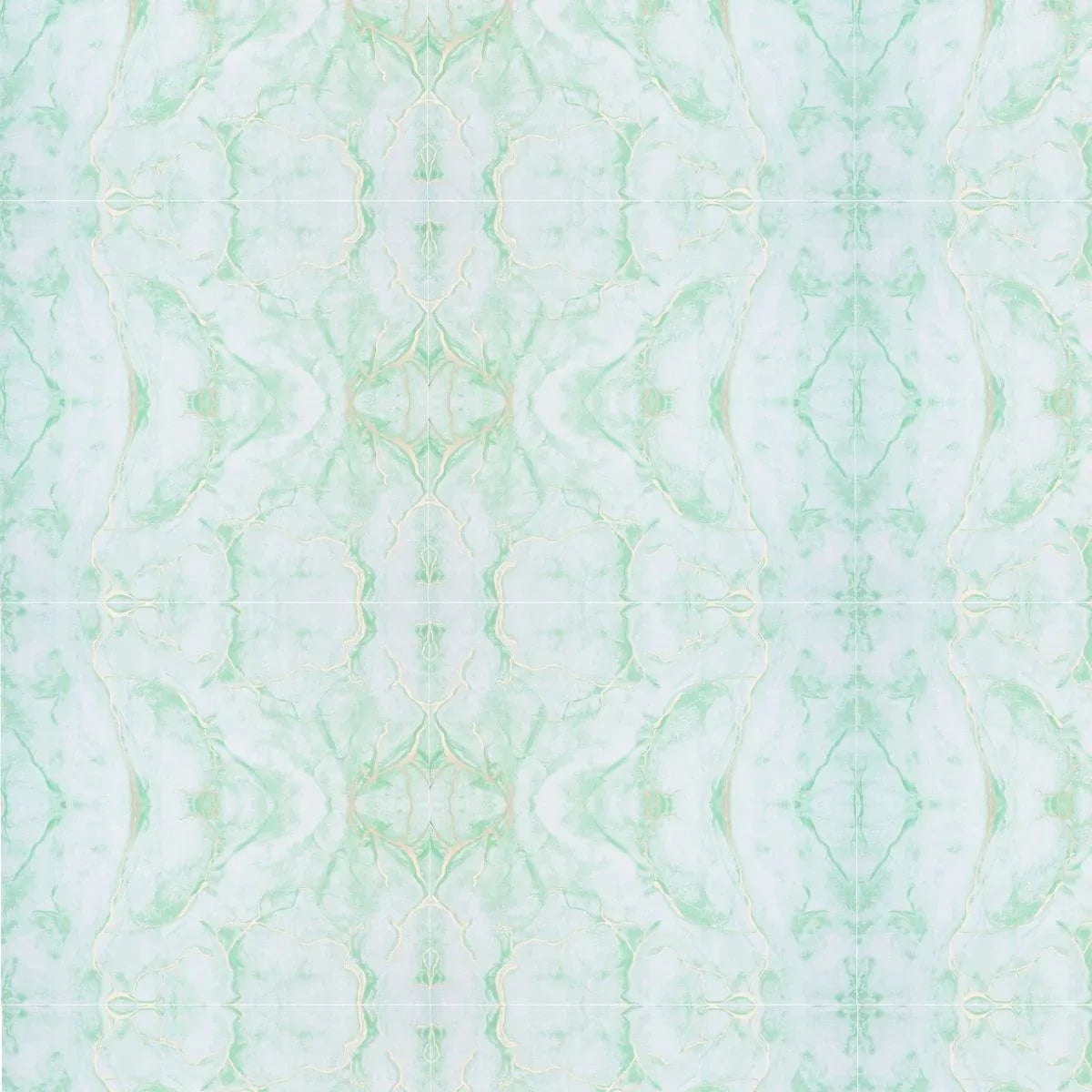 Set 6 panouri decorative autoadezive cu folie de aluminiu, efect marmura,  suprafata acoperita 1.08 m², Naimeed D7122, 60x30 cm, Verde deschis