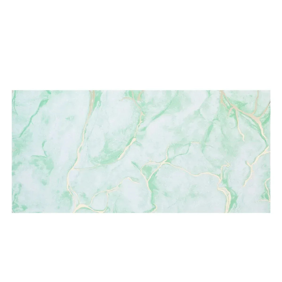 Set 6 panouri decorative autoadezive cu folie de aluminiu, efect marmura,  suprafata acoperita 1.08 m², Naimeed D7122, 60x30 cm, Verde deschis