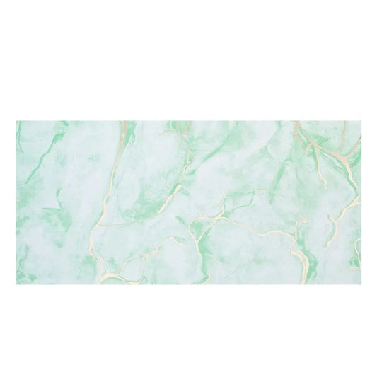 Set 6 panouri decorative autoadezive cu folie de aluminiu, efect marmura,  suprafata acoperita 1.08 m², Naimeed D7122, 60x30 cm, Verde deschis