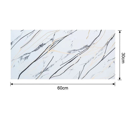 Set 6 panouri decorative autoadezive cu folie de aluminiu, efect marmura,  suprafata acoperita 1.08 m², Naimeed D7123, 60x30 cm, Gri deschis