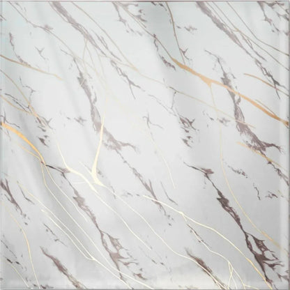 Set 6 panouri decorative autoadezive cu folie de aluminiu, efect marmura,  suprafata acoperita 1.08 m², Naimeed D7124, 60x30 cm, Alb