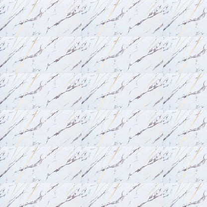 Set 6 panouri decorative autoadezive cu folie de aluminiu, efect marmura,  suprafata acoperita 1.08 m², Naimeed D7124, 60x30 cm, Alb