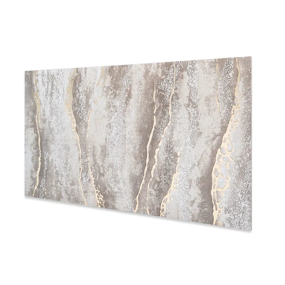 Set 6 panouri decorative autoadezive cu folie de aluminiu, efect marmura,  suprafata acoperita 1.08 m², Naimeed D7128, 60x30 cm, Maro deschis