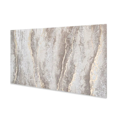 Set 6 panouri decorative autoadezive cu folie de aluminiu, efect marmura,  suprafata acoperita 1.08 m², Naimeed D7128, 60x30 cm, Maro deschis